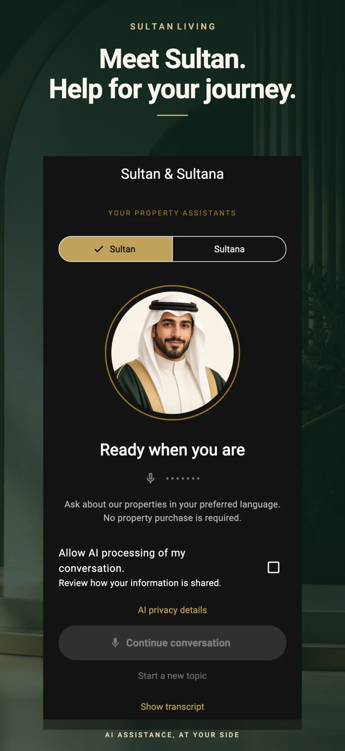 Meet Sultan — Sultan Living app preview