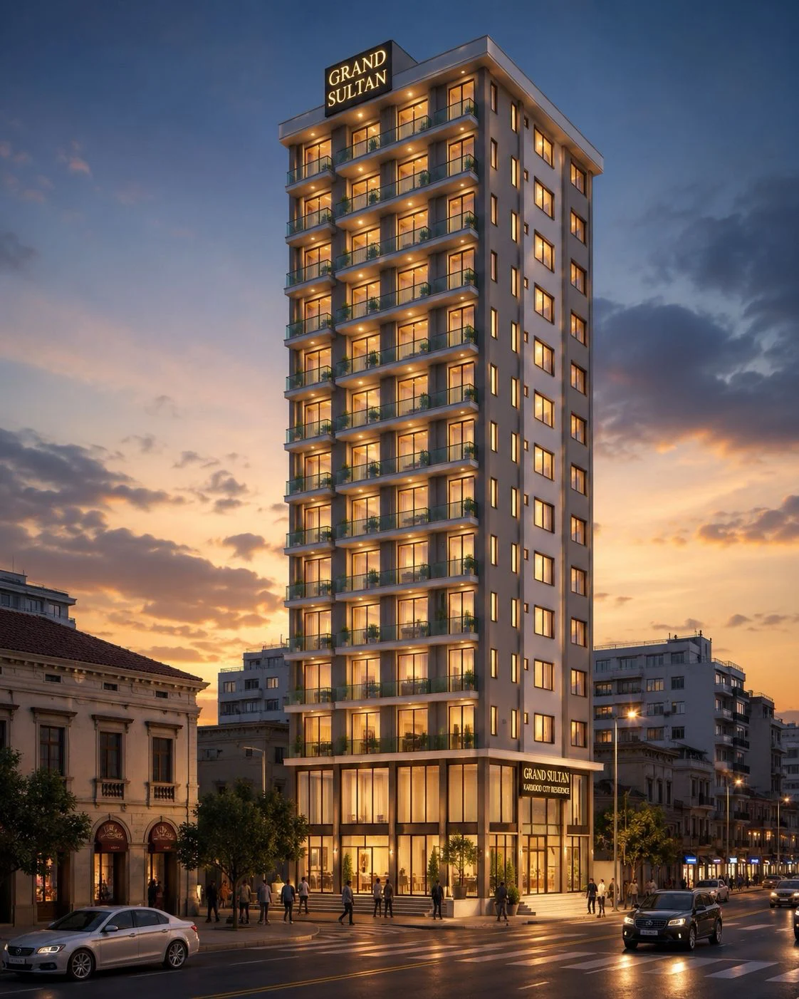 Artistic impression of Grand Sultan Mars mixed-use tower on Udowe Street, Kariakoo