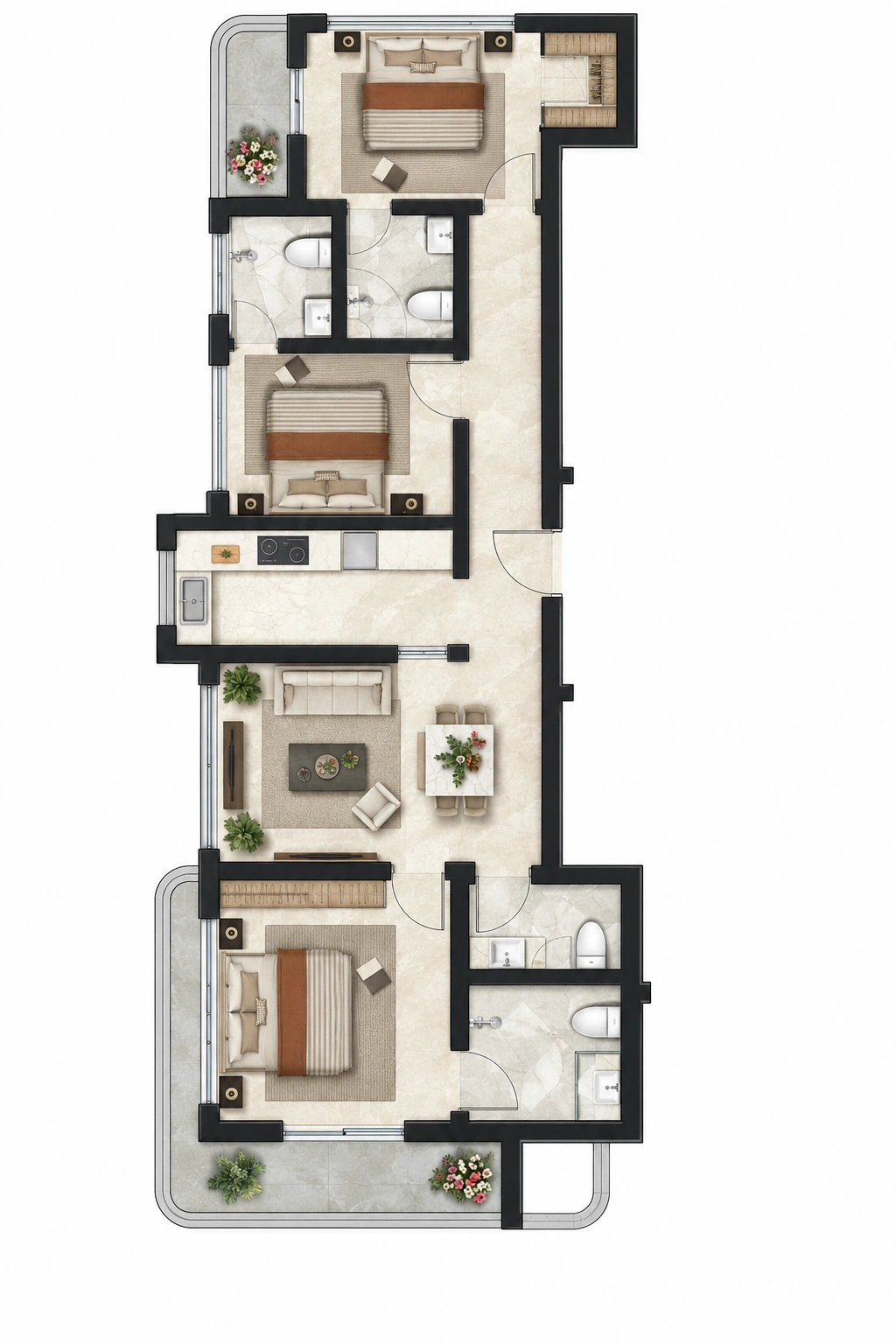 Left-hand apartment