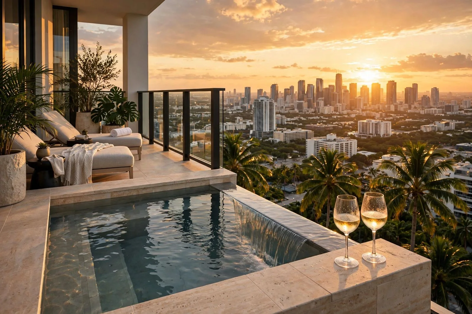 Artistic impression of a private balcony plunge pool at Grand Sultan Mercury